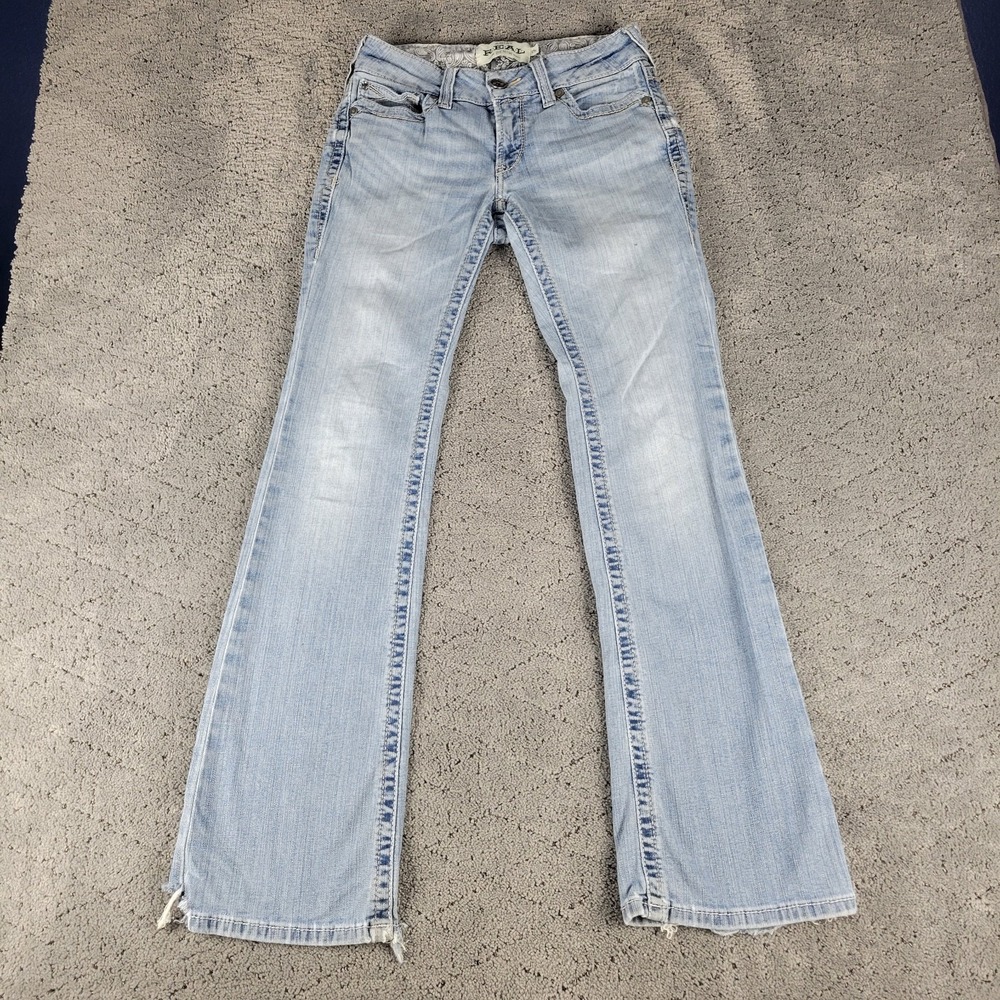 Ariat Jeans Womens 27 Blue Real Bootcut Low Rise Faded Stretch Western Cowgirl